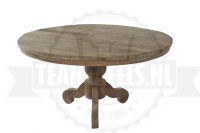 Teak tafel rond dingklik 140cm