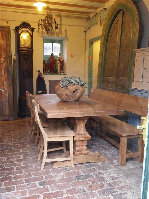 Teak kloostertafel 300x100cm - Afbeelding 3