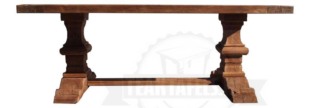 Teak kloostertafel 200x100cm - Afbeelding 6